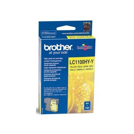 Brother oryginalny ink / tusz LC-1100HYY, yellow, 750s, high capacity Brother oryginalny ink / tusz LC-1100HYY, yellow, 750s, high capacity