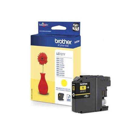 Brother oryginalny ink / tusz LC-121Y, yellow, 300s Brother oryginalny ink / tusz LC-121Y, yellow, 300s