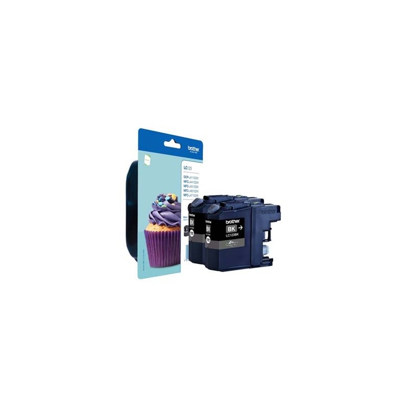 Brother oryginalny ink / tusz LC-123BK, black, 2x600s, 2szt