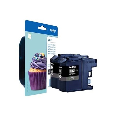 Brother oryginalny ink / tusz LC-123BK, black, 2x600s, 2szt Brother oryginalny ink / tusz LC-123BK, black, 2x600s, 2szt