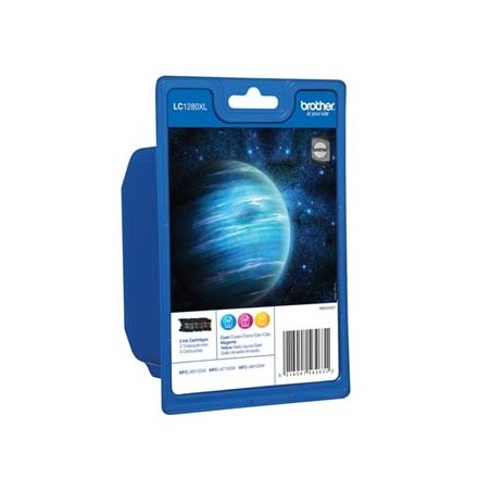 Brother oryginalny ink / tusz LC-1280XLRBWBP, CMY, 3x1200s, high capacity Brother oryginalny ink / tusz LC-1280XLRBWBP, CMY, 3x1200s, high capacity