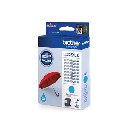 Brother oryginalny ink / tusz LC-225XLC, cyan, 1200s