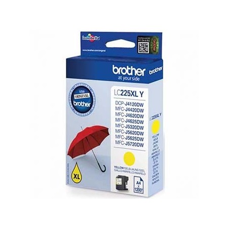 Brother oryginalny ink / tusz LC-225XLY, yellow, 1200s Brother oryginalny ink / tusz LC-225XLY, yellow, 1200s
