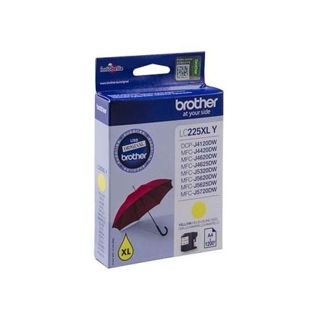 Brother oryginalny ink / tusz LC-225XLY, yellow, 1200s Brother oryginalny ink / tusz LC-225XLY, yellow, 1200s