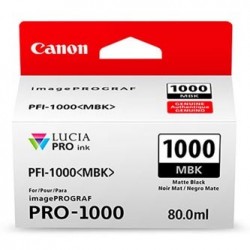 Canon oryginalny ink / tusz PFI-1000 MBK, 0545C001, czarny mat, 5490s, 80ml, - Canon oryginalny ink / tusz PFI-1000 MBK, 0545C001, czarny mat, 5490s, 80ml, -