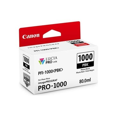 Canon oryginalny ink / tusz PFI-1000 PBK, 0546C001, photo black, 2205s, 80ml, - Canon oryginalny ink / tusz PFI-1000 PBK, 0546C001, photo black, 2205s, 80ml, -