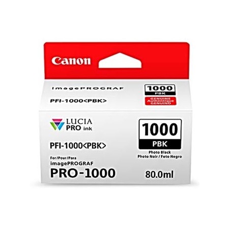 Canon oryginalny ink / tusz PFI-1000 PBK, 0546C001, photo black, 2205s, 80ml, - Canon oryginalny ink / tusz PFI-1000 PBK, 0546C001, photo black, 2205s, 80ml, -