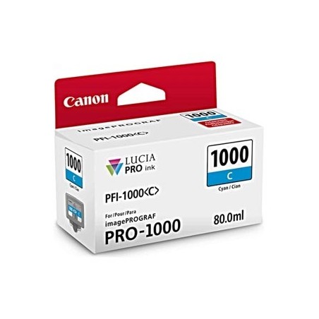Canon oryginalny ink / tusz PFI-1000 C, 0547C001, cyan, 5025s, 80ml, - Canon oryginalny ink / tusz PFI-1000 C, 0547C001, cyan, 5025s, 80ml, -