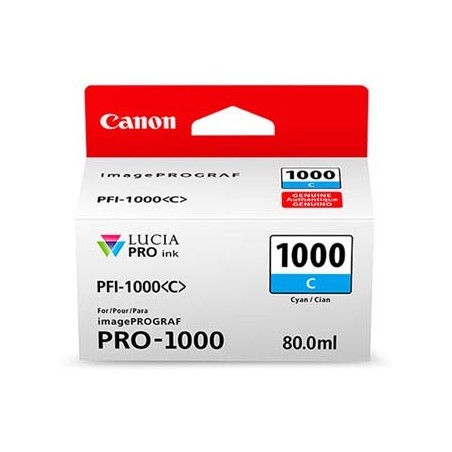 Canon oryginalny ink / tusz PFI-1000 C, 0547C001, cyan, 5025s, 80ml, - Canon oryginalny ink / tusz PFI-1000 C, 0547C001, cyan, 5025s, 80ml, -