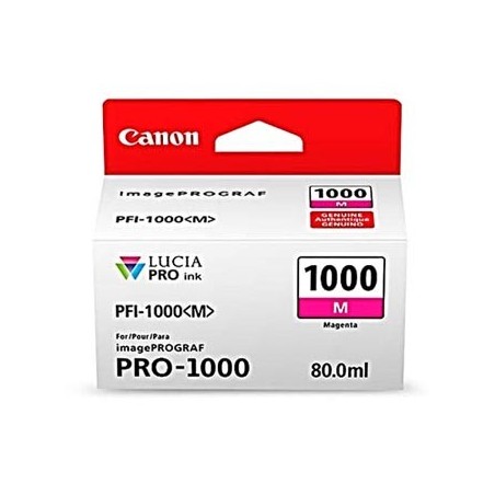 Canon oryginalny ink / tusz PFI-1000 M, 0548C001, magenta, 5885s, 80ml, - Canon oryginalny ink / tusz PFI-1000 M, 0548C001, magenta, 5885s, 80ml, -