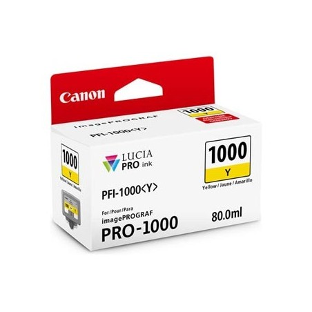 Canon oryginalny ink / tusz PFI-1000 Y, 0549C001, yellow, 3365s, 80ml, - Canon oryginalny ink / tusz PFI-1000 Y, 0549C001, yellow, 3365s, 80ml, -