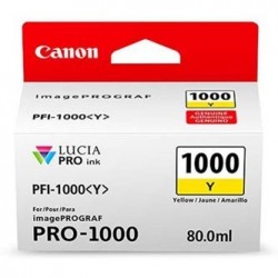 Canon oryginalny ink / tusz PFI-1000 Y, 0549C001, yellow, 3365s, 80ml, - Canon oryginalny ink / tusz PFI-1000 Y, 0549C001, yellow, 3365s, 80ml, -