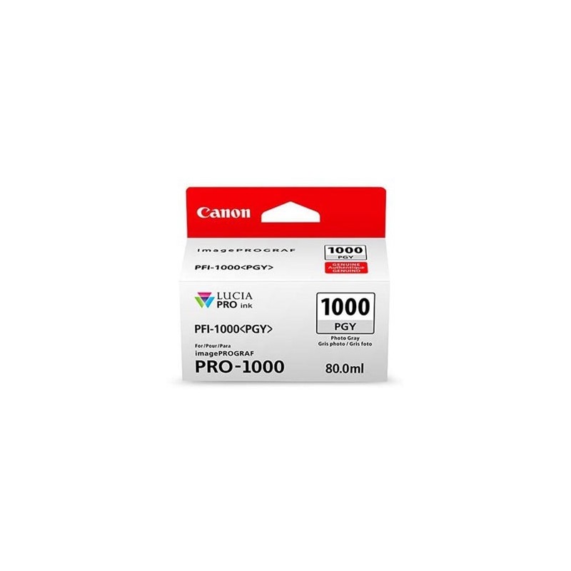 Canon oryginalny ink / tusz PFI-1000 PGY, 0553C001, photo grey, 3165s, 80ml, - Canon oryginalny ink / tusz PFI-1000 PGY, 0553C001, photo grey, 3165s, 80ml, -