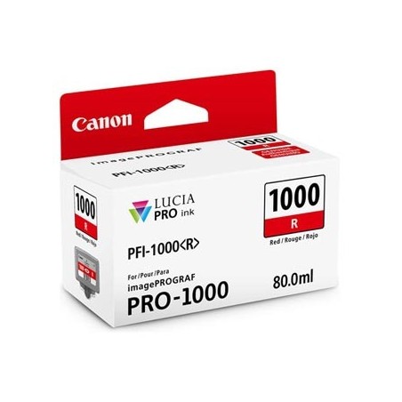 Canon oryginalny ink / tusz PFI-1000 R, 0554C001, red, 5355s, 80ml, - Canon oryginalny ink / tusz PFI-1000 R, 0554C001, red, 5355s, 80ml, -