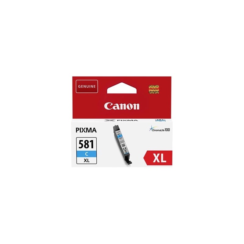 Canon oryginalny ink / tusz CLI-581 XL C, 2049C001, cyan, 8,3ml, high capacity Canon oryginalny ink / tusz CLI-581 XL C, 2049C001, cyan, 8,3ml, high capacity