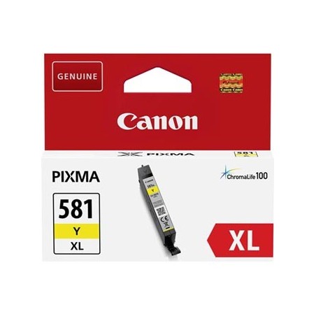 Canon oryginalny ink / tusz CLI-581 XL Y, 2051C001, yellow, 8,3ml, high capacity Canon oryginalny ink / tusz CLI-581 XL Y, 2051C001, yellow, 8,3ml, high capacity