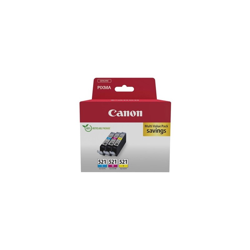 Canon oryginalny ink / tusz CLI-521 CMY, 2934B015, CMY, multipack