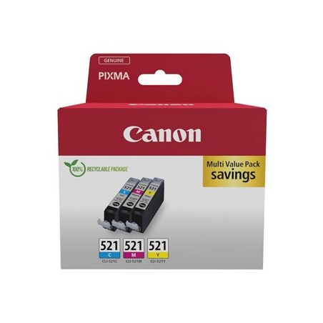Canon oryginalny ink / tusz CLI-521 CMY, 2934B015, CMY, multipack Canon oryginalny ink / tusz CLI-521 CMY, 2934B015, CMY, multipack