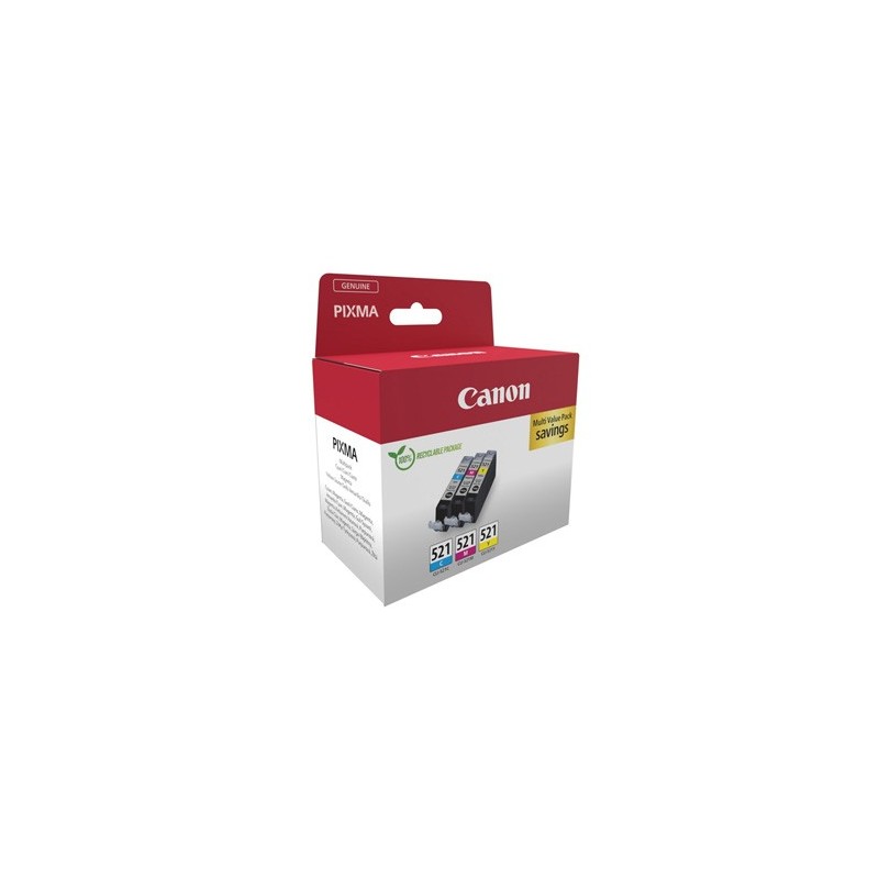 Canon oryginalny ink / tusz CLI-521 CMY, 2934B015, CMY, multipack Canon oryginalny ink / tusz CLI-521 CMY, 2934B015, CMY, multipack