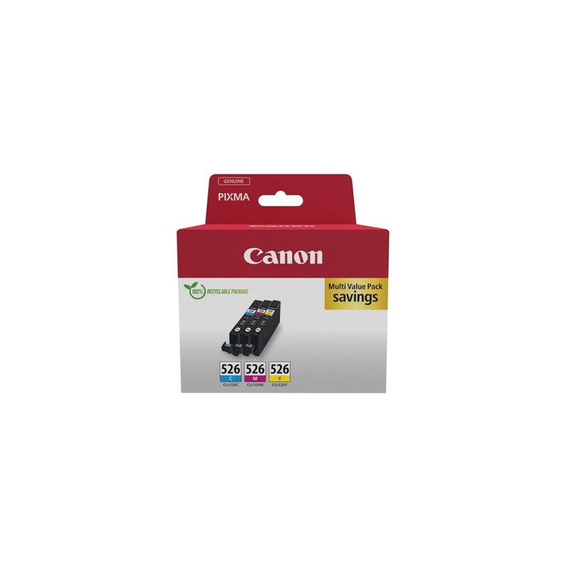 Canon oryginalny ink / tusz CLI-526 CMY, 4541B018, CMY, multipack Canon oryginalny ink / tusz CLI-526 CMY, 4541B018, CMY, multipack