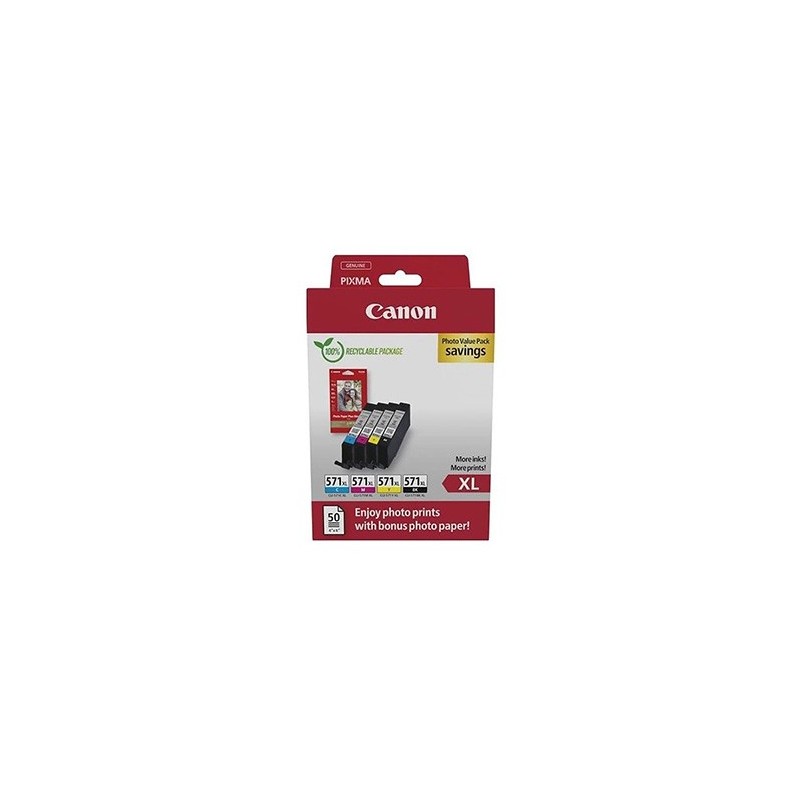 Canon oryginalny ink / tusz CLI-571XL BK/C/M/Y PHOTO VALUE, 0332C006, CMYK