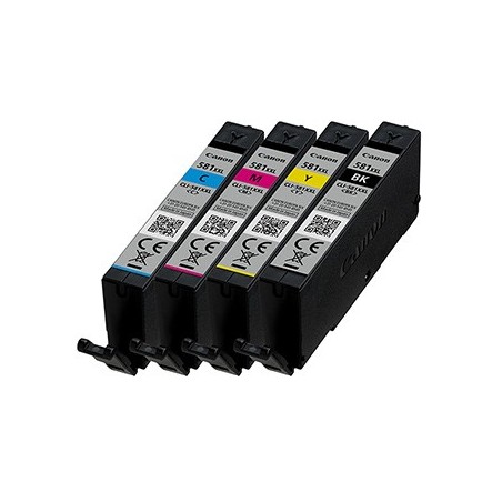 Canon oryginalny ink / tusz CLI-581 XXL CMYK, 1998C007, CMYK, 4*11.7ml, very high capacity, 4-pack Canon oryginalny ink / tusz CLI-581 XXL CMYK, 1998C007, CMYK, 4*11.7ml, very high capacity, 4-pack