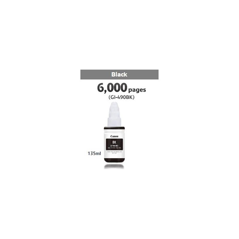 Canon oryginalny ink / tusz GI-490 Bk, 0663C001, black, 6000s, 135ml