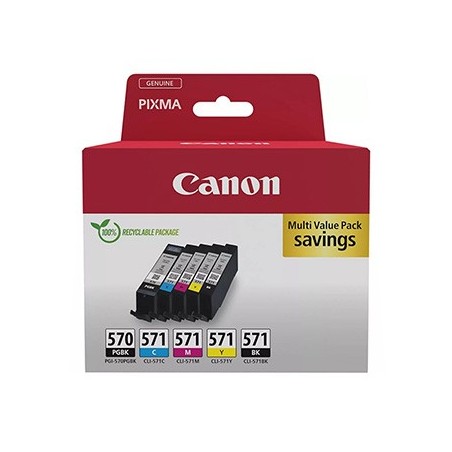 Canon oryginalny ink / tusz PGI-570XL/CLI-571 PGBK/C/M/Y/BK, 0372C006, CMYK, high capacity, multi pack Canon oryginalny ink / tusz PGI-570XL/CLI-571 PGBK/C/M/Y/BK, 0372C006, CMYK, high capacity, multi pack