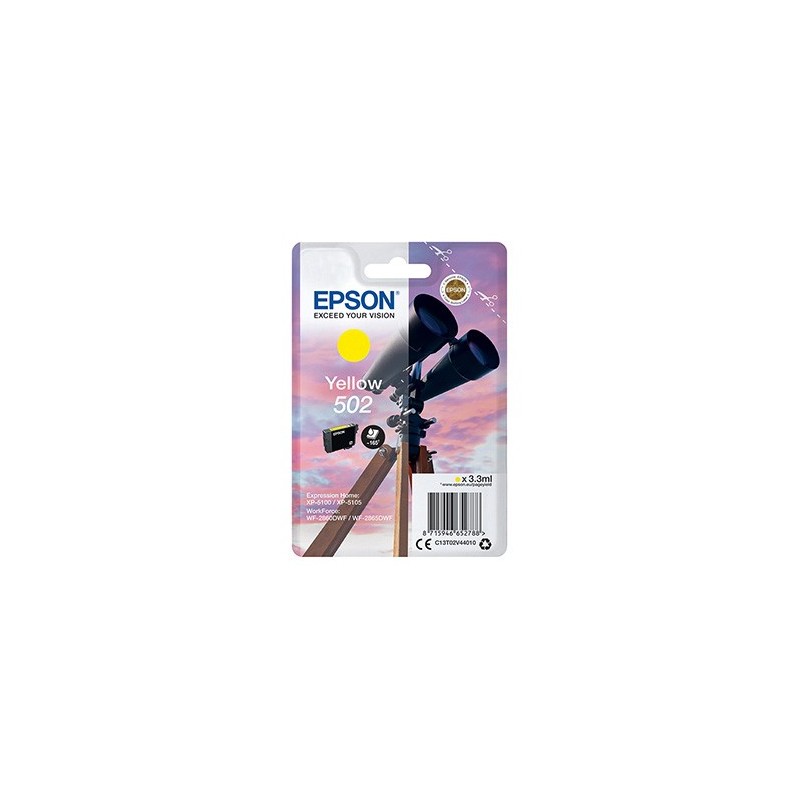 Epson oryginalny ink / tusz C13T02V44020, 502, T02V440, yellow, 165s, 3.3ml