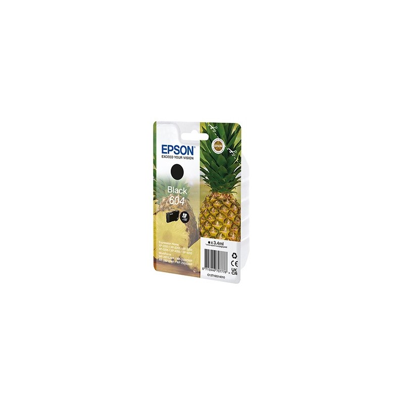 Epson oryginalny ink / tusz C13T10G14010, T10G140, 604, black, 3.4ml