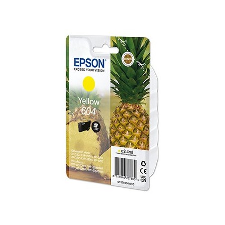 Epson oryginalny ink / tusz C13T10G44010, T10G440, 604, yellow, 2.4ml Epson oryginalny ink / tusz C13T10G44010, T10G440, 604, yellow, 2.4ml