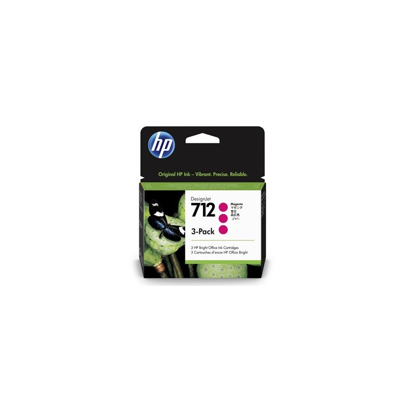 HP oryginalny ink / tusz 3ED78A, HP 712, magenta, 29ml, 3-pack