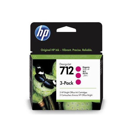 HP oryginalny ink / tusz 3ED78A, HP 712, magenta, 29ml, 3-pack HP oryginalny ink / tusz 3ED78A, HP 712, magenta, 29ml, 3-pack