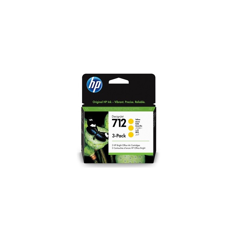 HP oryginalny ink / tusz 3ED79A, HP 712, yellow, 29ml, 3-pack