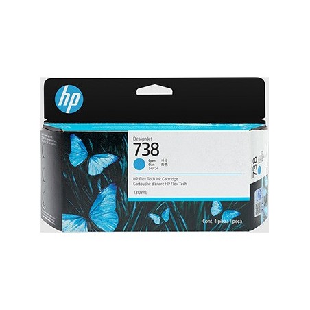 HP oryginalny ink / tusz 498N5A, HP 738, cyan, 130ml HP oryginalny ink / tusz 498N5A, HP 738, cyan, 130ml