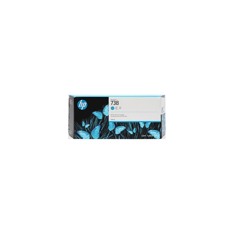HP oryginalny ink / tusz 676M6A, HP 738, cyan, 300ml