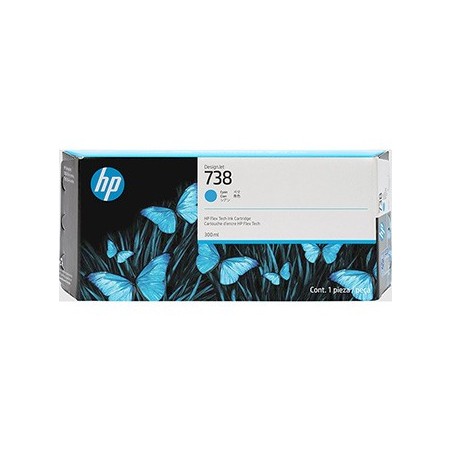 HP oryginalny ink / tusz 676M6A, HP 738, cyan, 300ml