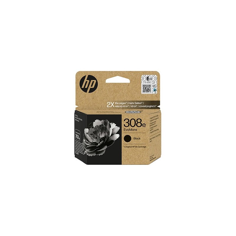 HP oryginalny ink EvoMore 7FP22UE, HP 308e, black, 320s