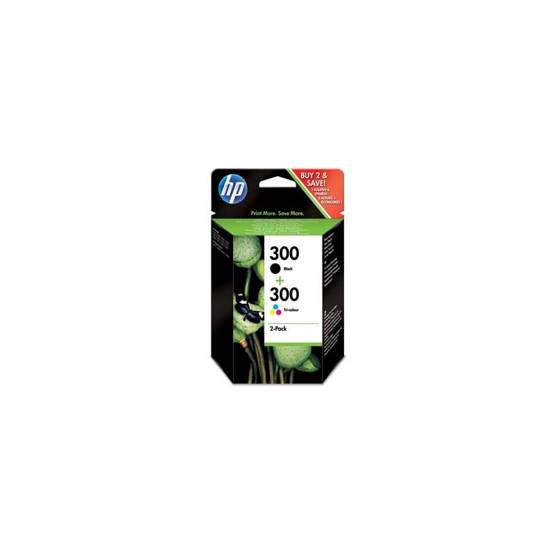 HP oryginalny ink / tusz CN637EE, HP 300, black/color, blistr, 2 x 200s, 2x4ml