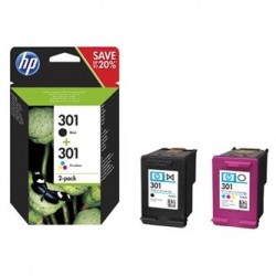 HP oryginalny ink / tusz N9J72AE, HP 301, black/color, 190/165s, 2-pack HP oryginalny ink / tusz N9J72AE, HP 301, black/color, 190/165s, 2-pack