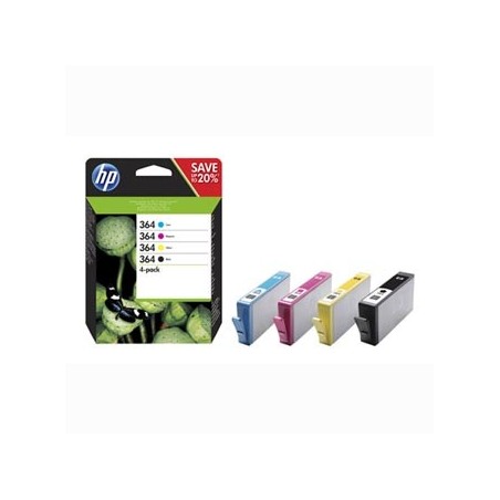 HP oryginalny ink / tusz N9J73AE, HP 364 Combo pack, CMYK, blistr, 4-pack + paper HP oryginalny ink / tusz N9J73AE, HP 364 Combo pack, CMYK, blistr, 4-pack + paper