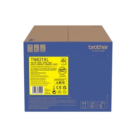 Brother oryginalny toner TN-821XLY, yellow, 9000s