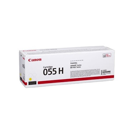 Canon oryginalny toner 055 H Y, 3017C002, yellow, 5900s, high capacity Canon oryginalny toner 055 H Y, 3017C002, yellow, 5900s, high capacity