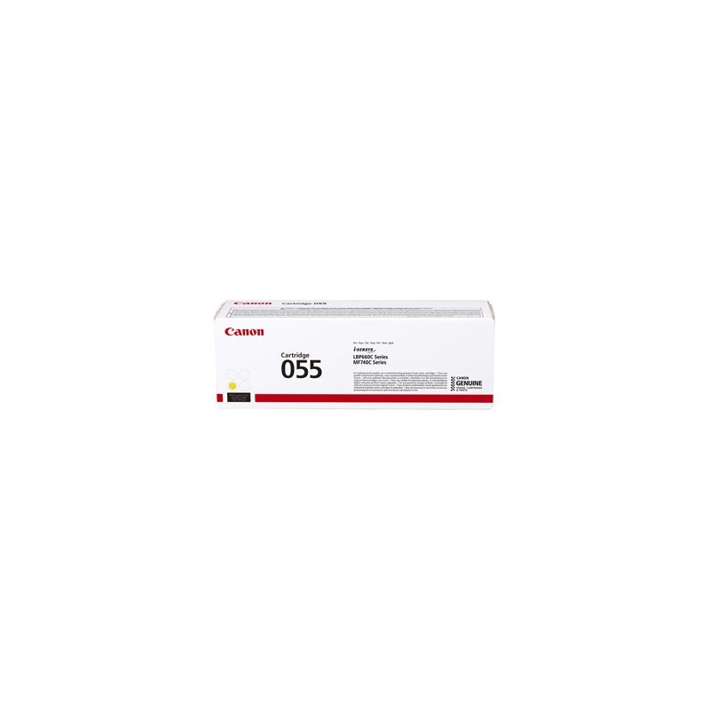 Canon oryginalny toner 055 Y, 3013C002, yellow, 2100s