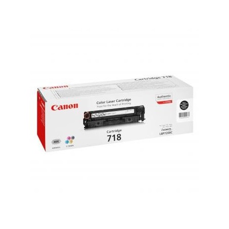 Canon oryginalny toner 718 BK, 2662B002, black, 3400s Canon oryginalny toner 718 BK, 2662B002, black, 3400s