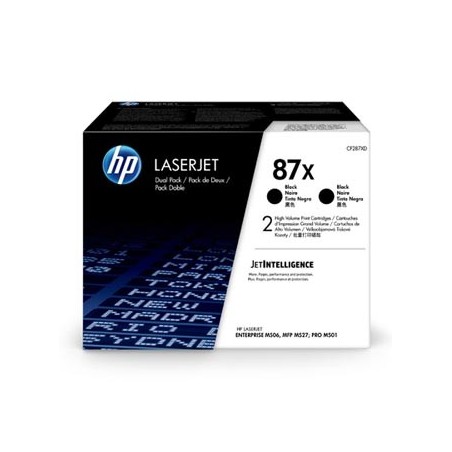 HP oryginalny toner CF287XD, HP 87X, black, 36000 (2x18000)s, dual pack, 2x2,7 kg