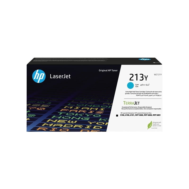 HP 213Y Cyan Original LaserJet Toner Cartridge
