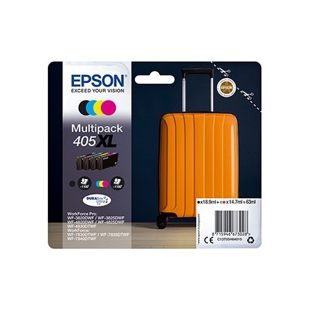 Epson oryginalny ink / tusz C13T05H64010, 405XL, CMYK, 1x18.9 + 3x14.7ml