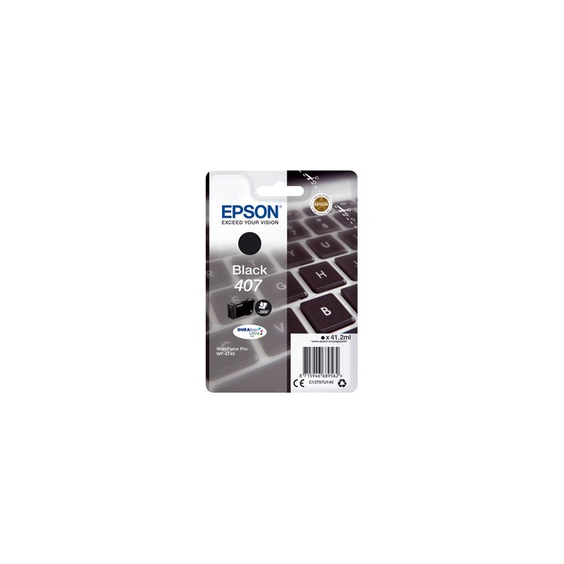 Epson oryginalny ink / tusz C13T07U140, 407L, black, 2600s, 41.2ml