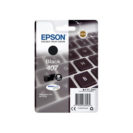 Epson oryginalny ink / tusz C13T07U140, 407L, black, 2600s, 41.2ml